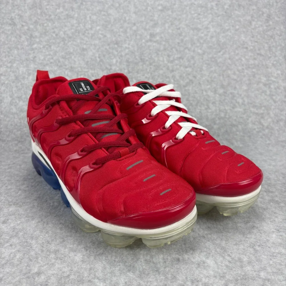 Nike Air VaporMax Plus Men 8.5 Red Blue White USA Firecracker Running 924453-601